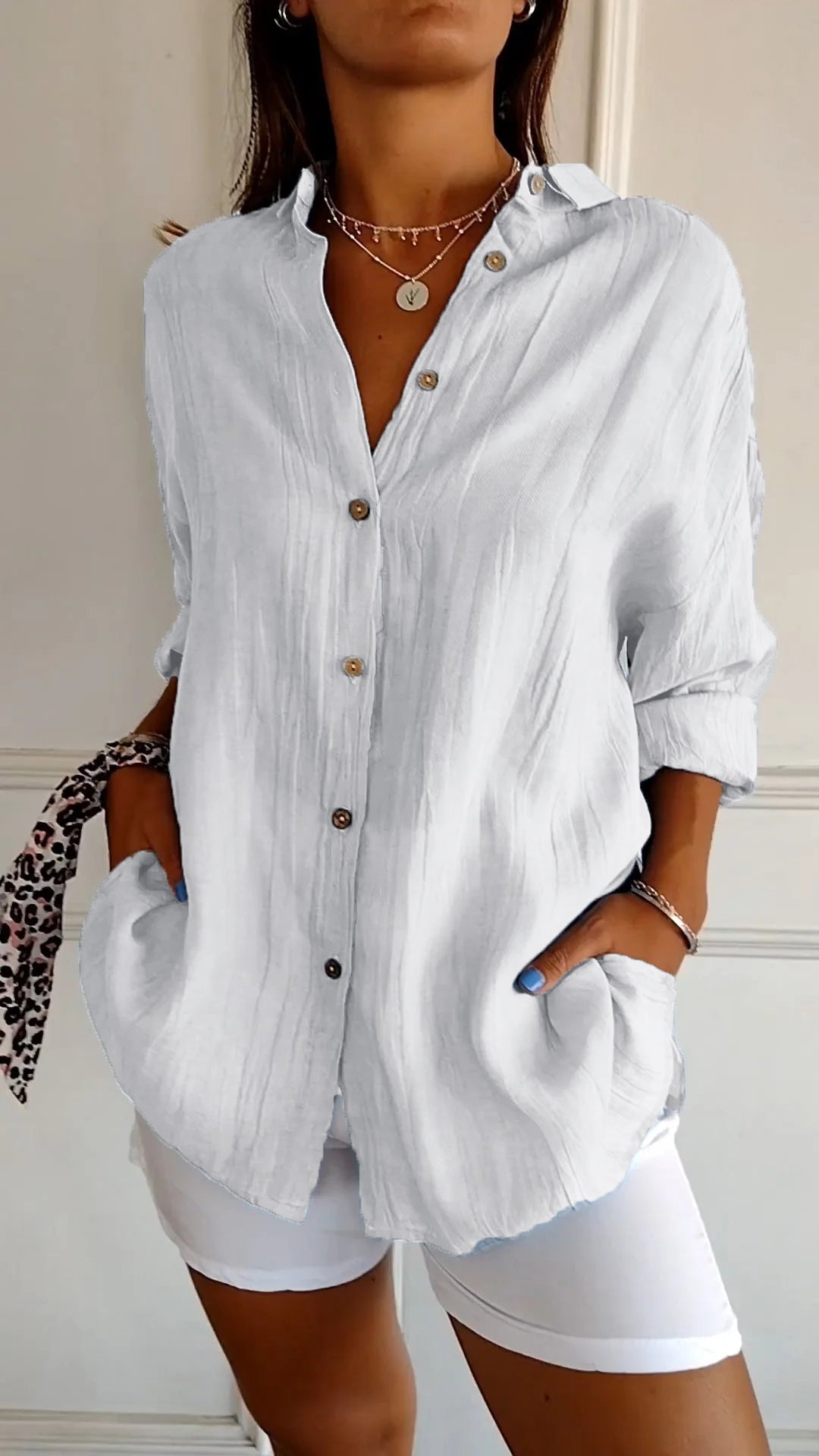 Rowella | Chic Relaxed Button Blouse