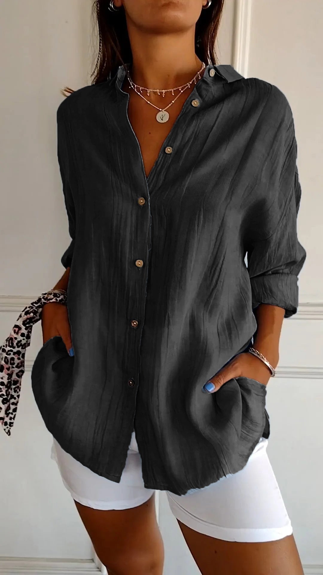 Rowella | Chic Relaxed Button Blouse