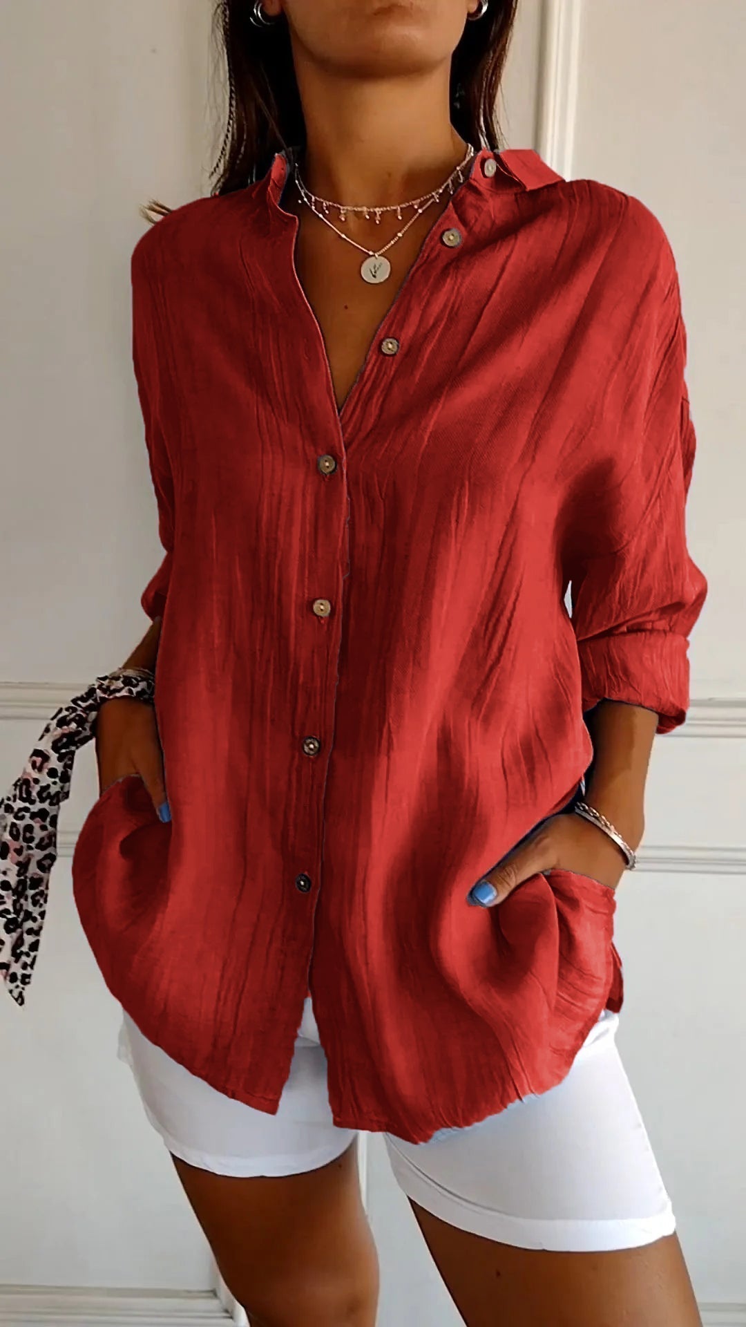 Rowella | Chic Relaxed Button Blouse
