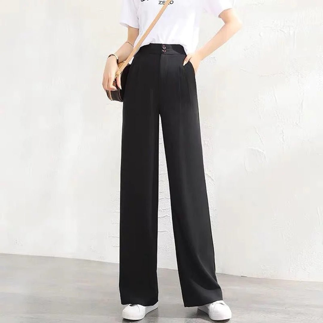 Elowyn | High-Waisted Linen Wide-Leg Trousers
