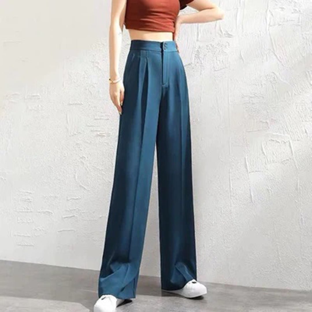 Elowyn | High-Waisted Linen Wide-Leg Trousers