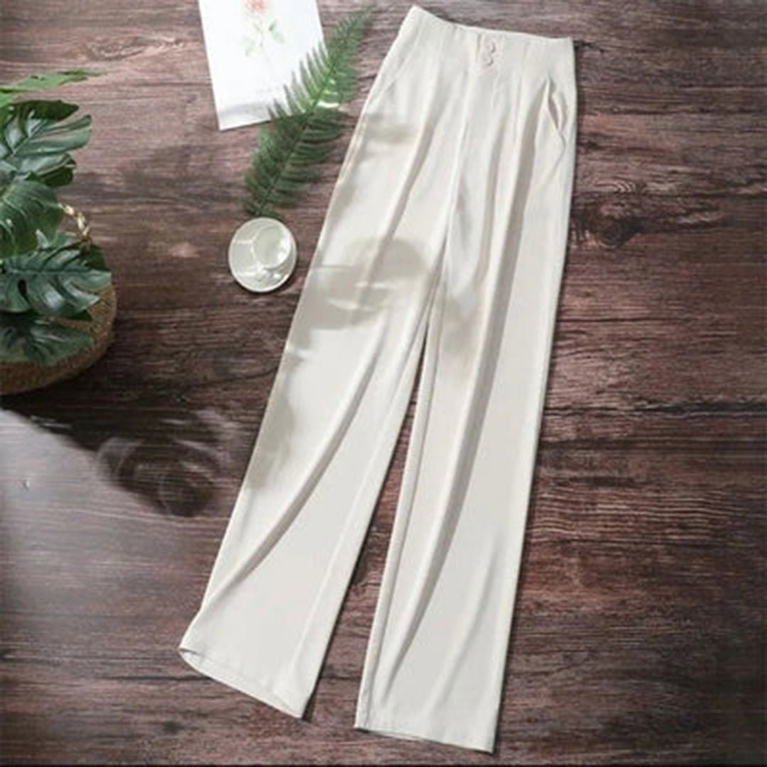 Elowyn | High-Waisted Linen Wide-Leg Trousers