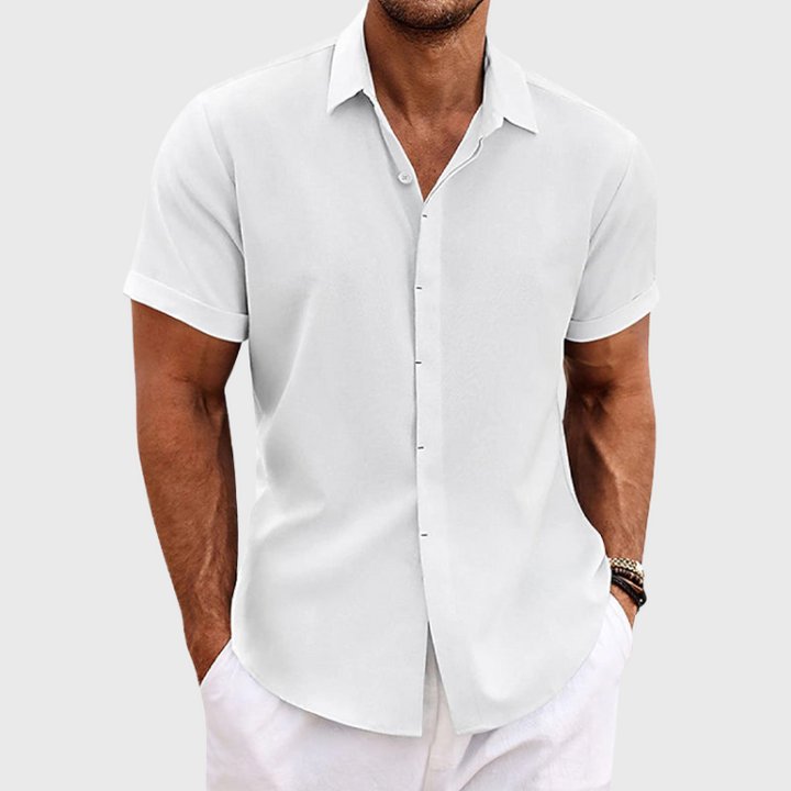 Lucien | Linen Short Sleeve Button-Up Shirt
