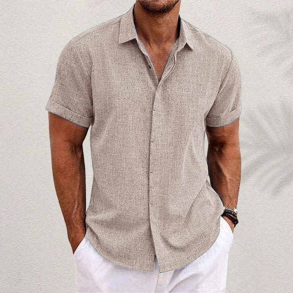 Lucien | Linen Short Sleeve Button-Up Shirt