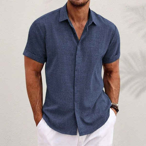 Lucien | Linen Short Sleeve Button-Up Shirt