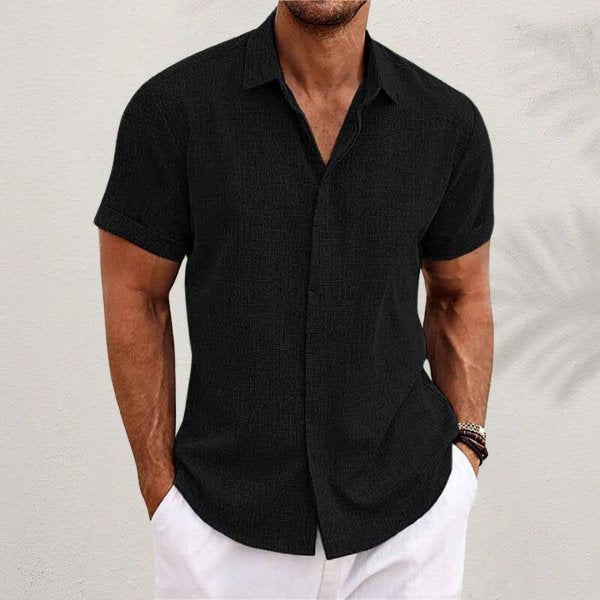 Lucien | Linen Short Sleeve Button-Up Shirt