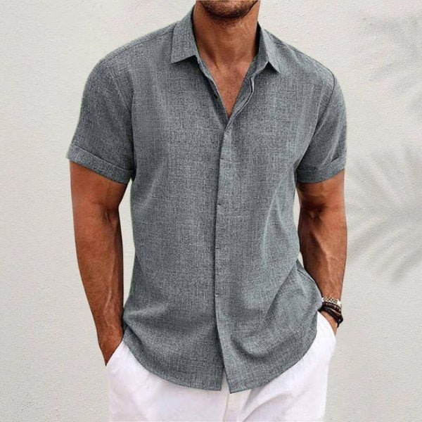 Lucien | Linen Short Sleeve Button-Up Shirt