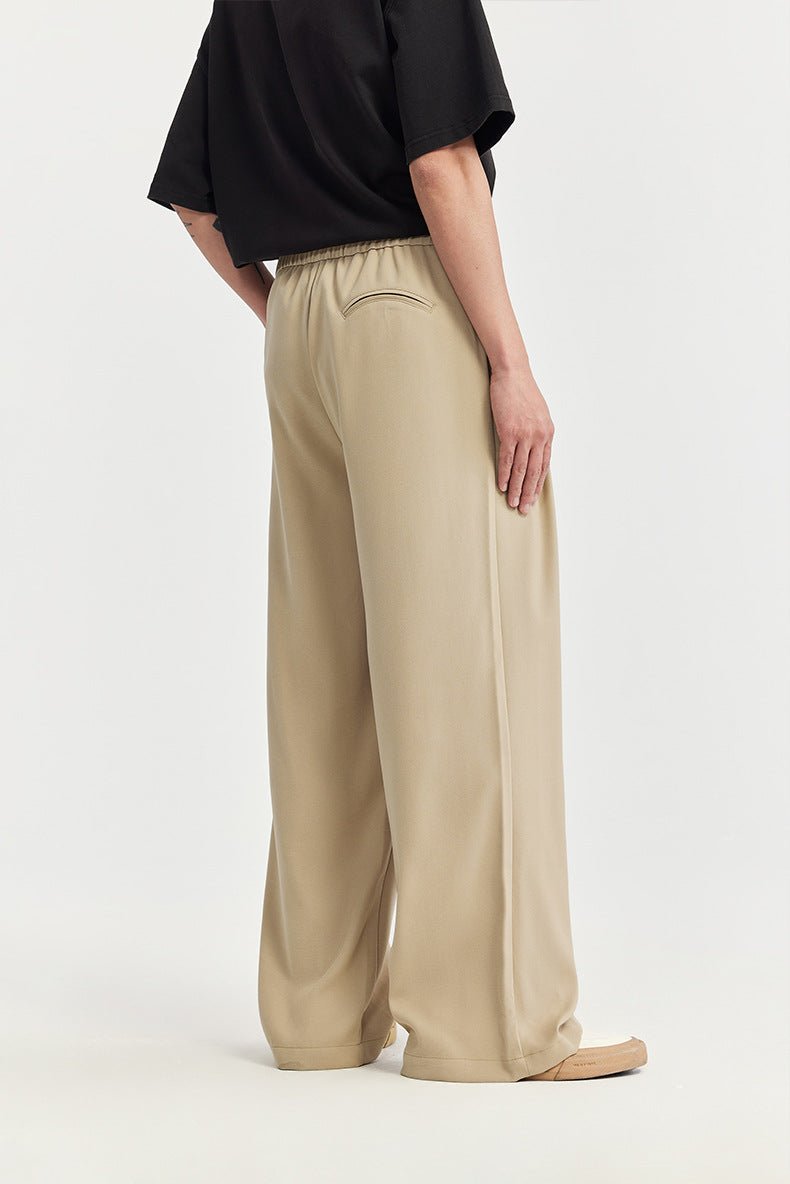 Caspian | Pleated Wide-Leg Drawstring Trousers