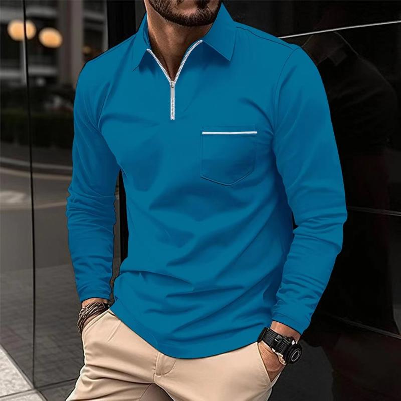 Jeremiah | Men's Long Sleeve Zip Polo Chest Pocket