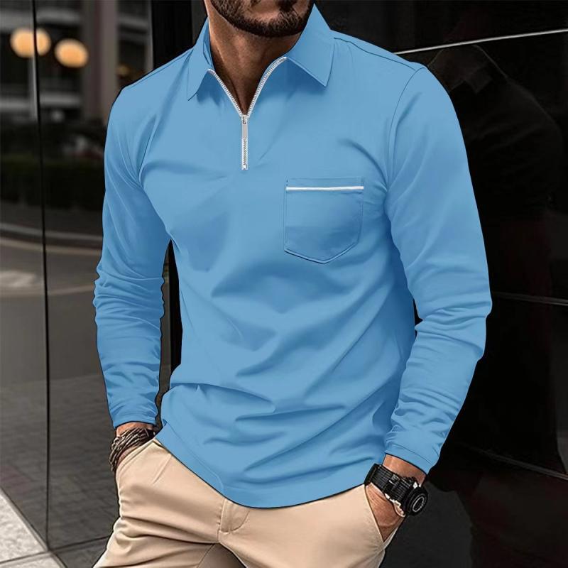 Jeremiah | Men's Long Sleeve Zip Polo Chest Pocket