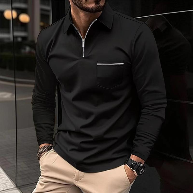Jeremiah | Men's Long Sleeve Zip Polo Chest Pocket