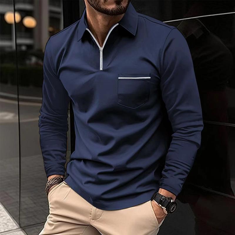 Jeremiah | Men's Long Sleeve Zip Polo Chest Pocket