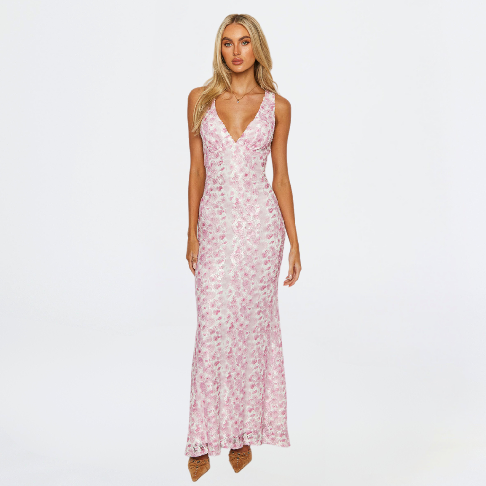 Blair | Elegant Floral Maxi Dress for Wedding Guests