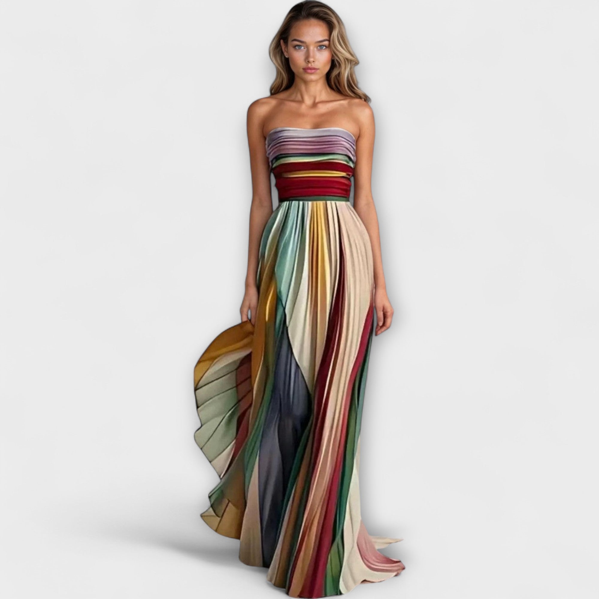 MARIGOLD™ – Bold &amp; Flowing Strapless Dress