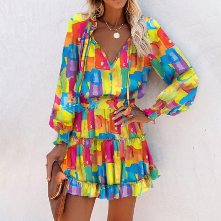 Zahara | Floral Long Sleeve Mini Dress