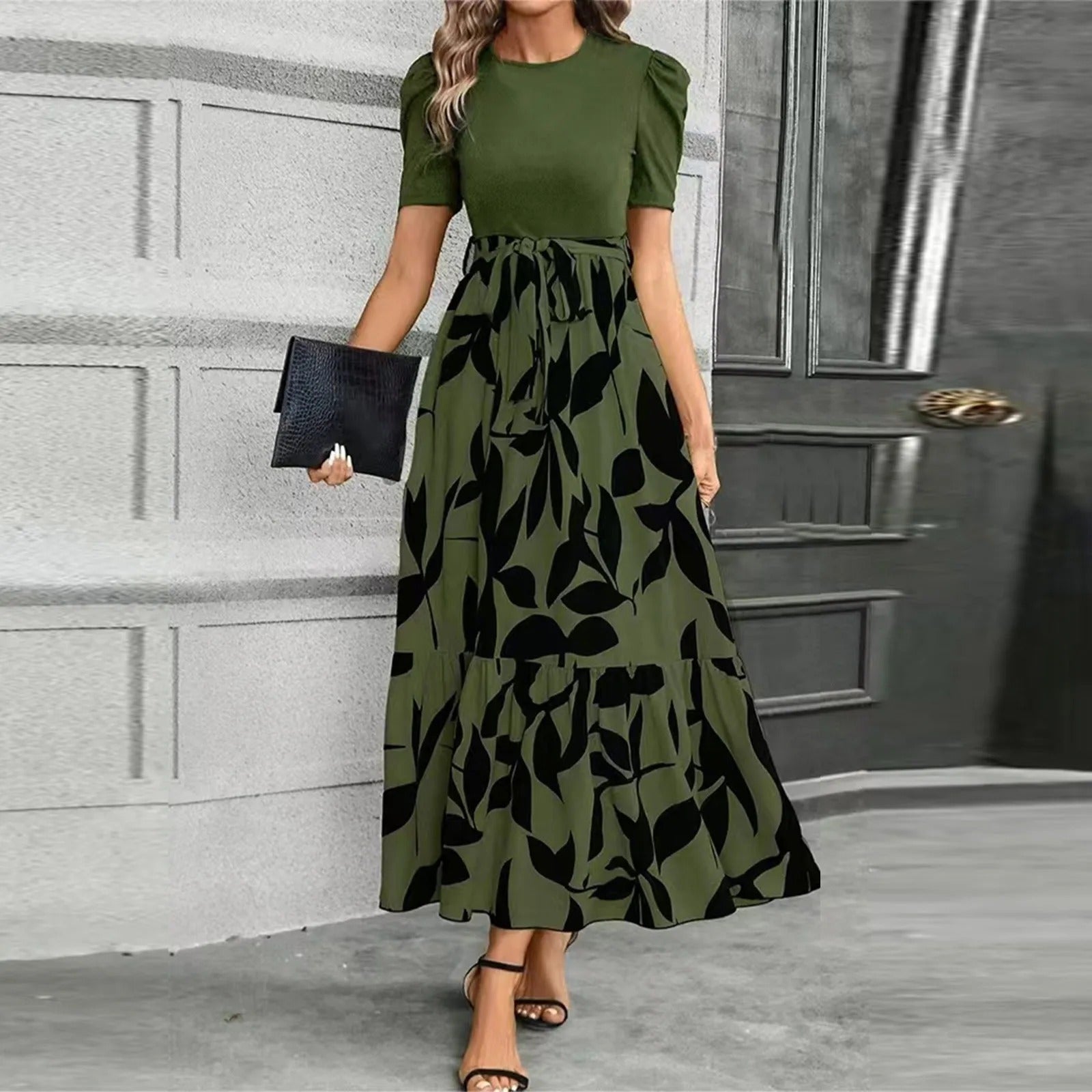Selena | Floral Maxi Dress with Tiered Skirt