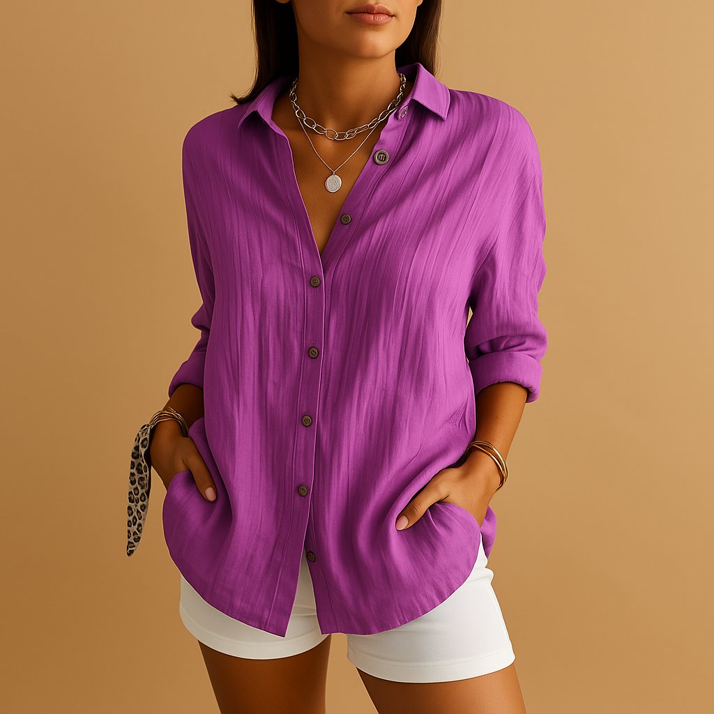 Seraphine | Linen Button-Up Shirt with Relaxed Fit