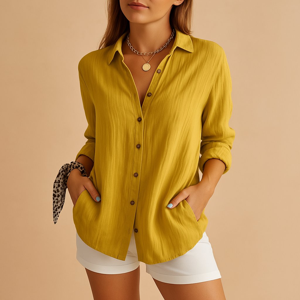 Seraphine | Linen Button-Up Shirt with Relaxed Fit